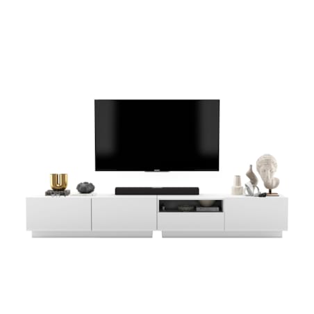 Szafka RTV Loft Stojąca / Wisząca Biały MAT Komoda RTV Szuflada 240 cm