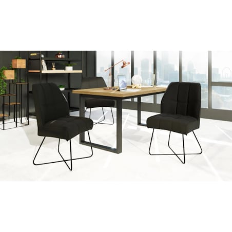 Stół HALLE 200x100 dąb wotan/czarny