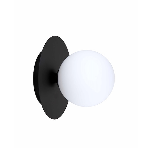 Czarna lampa ścienna Roma LP-1345/1W BK Light Prestige kula szklana nad lustro