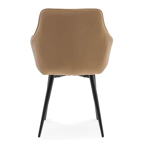 Krzesło tapicerowane welurowe QUATTRO velvet aksamit beżowe