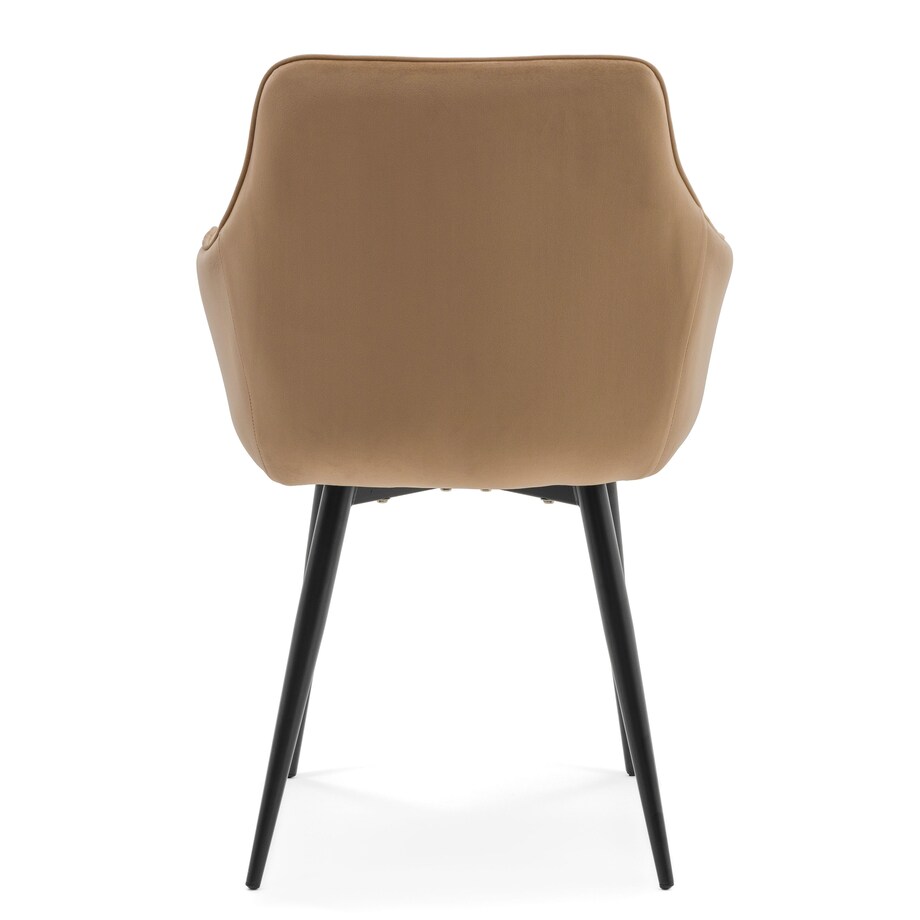 Krzesło tapicerowane welurowe QUATTRO velvet aksamit beżowe