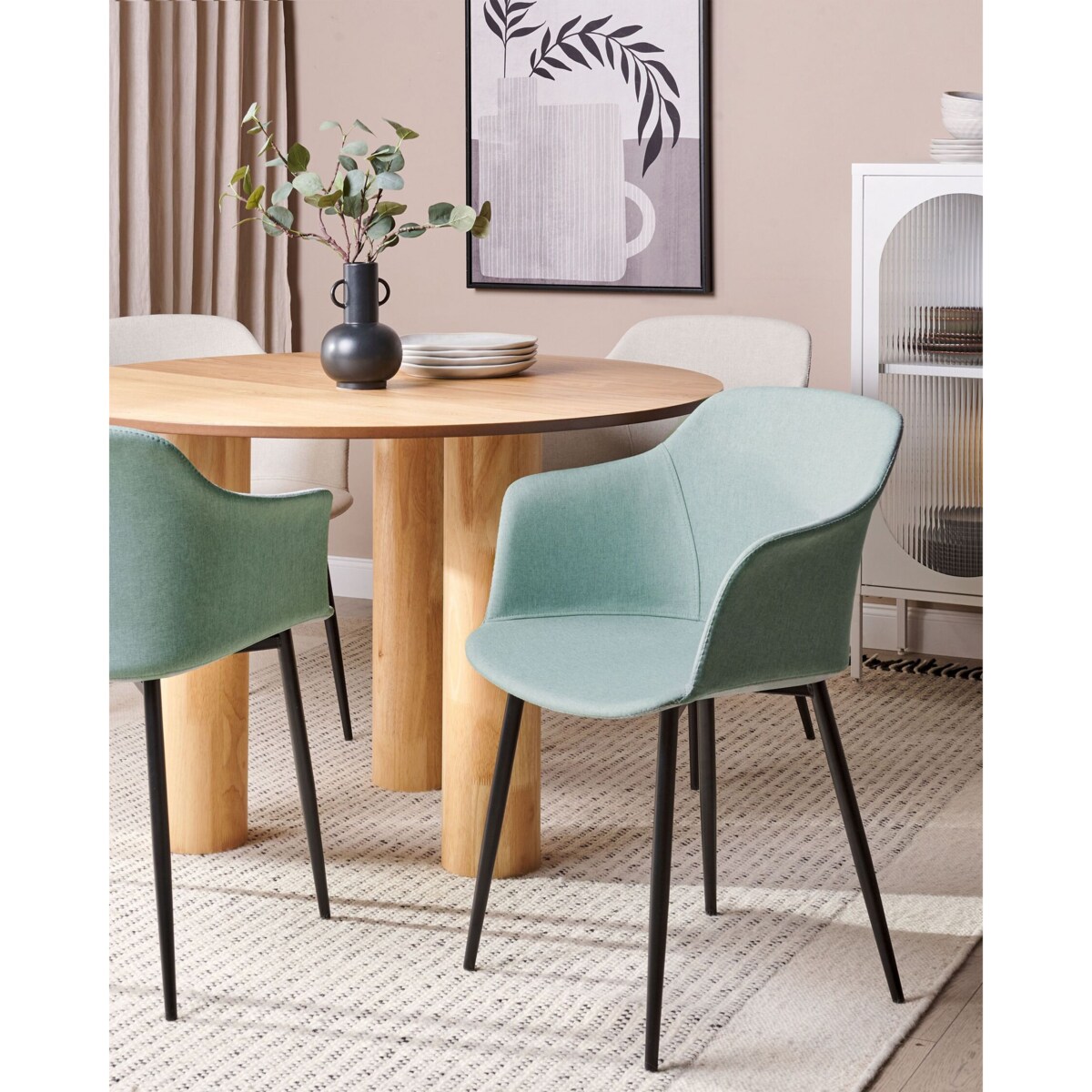 Zestaw 2 krzeseł miętowy ELIM