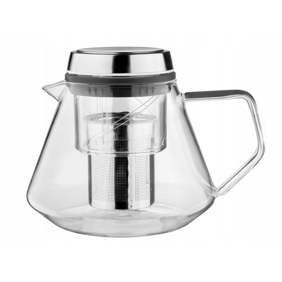 DZBANEK SZKLANY Z ZAPARZACZEM sitko imbryk czajnik na zioła herbatę 1 L box