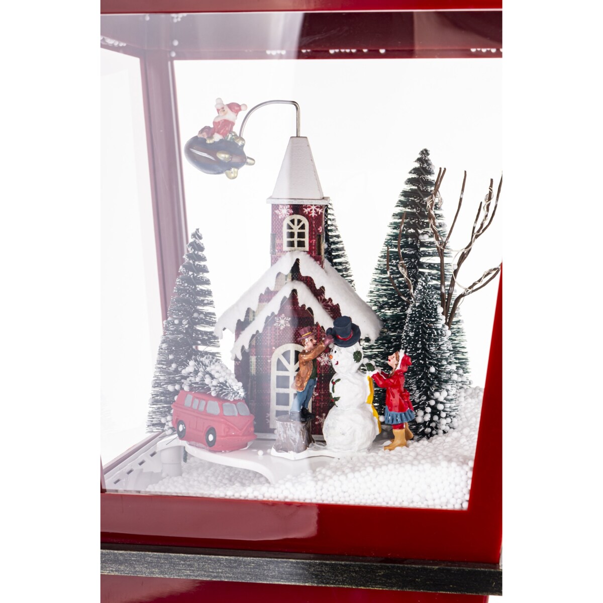 Latarnia świąteczna LED 186x38x38 cm MAYAK-2 czarna z pozytywką
