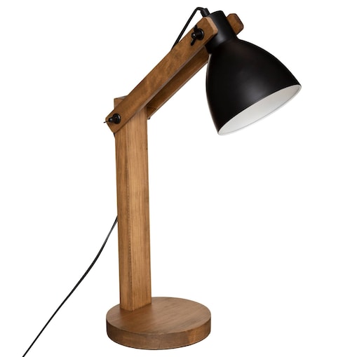 Lampa stojąca CUBA, wys. 56 cm, drewniana