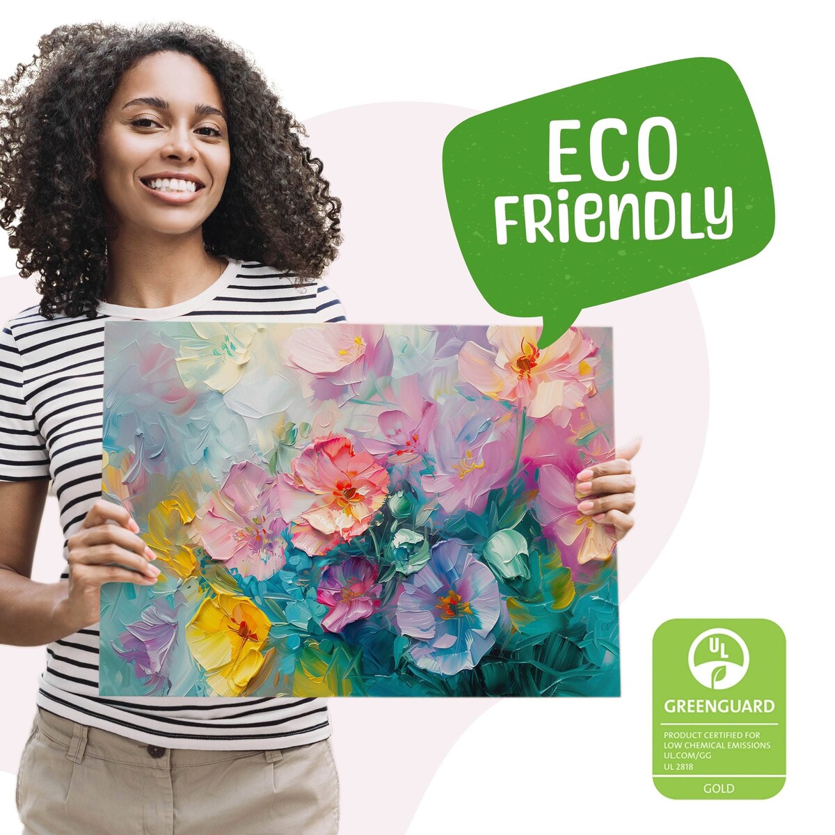 Obraz Ścienny Do Salonu Kolorowe Polne Kwiaty Akwarele Malunek 70x50cm