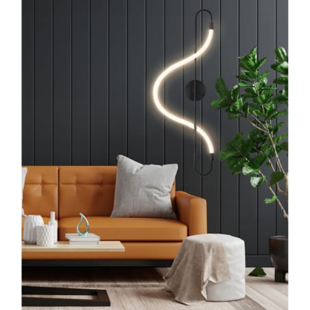 Kinkiet Lampa Ścienna Long Black Lina Led