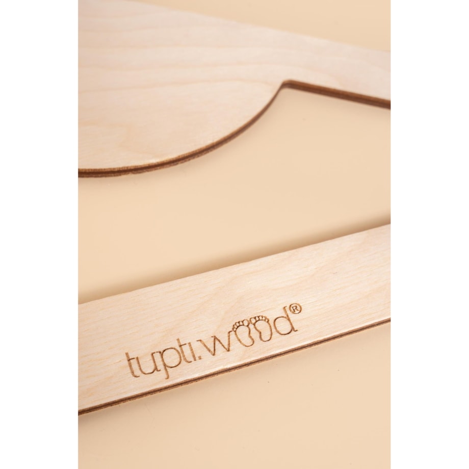 MINI garderoba szafa wieszak montessori + 5 drewnianych wieszaczków - szara