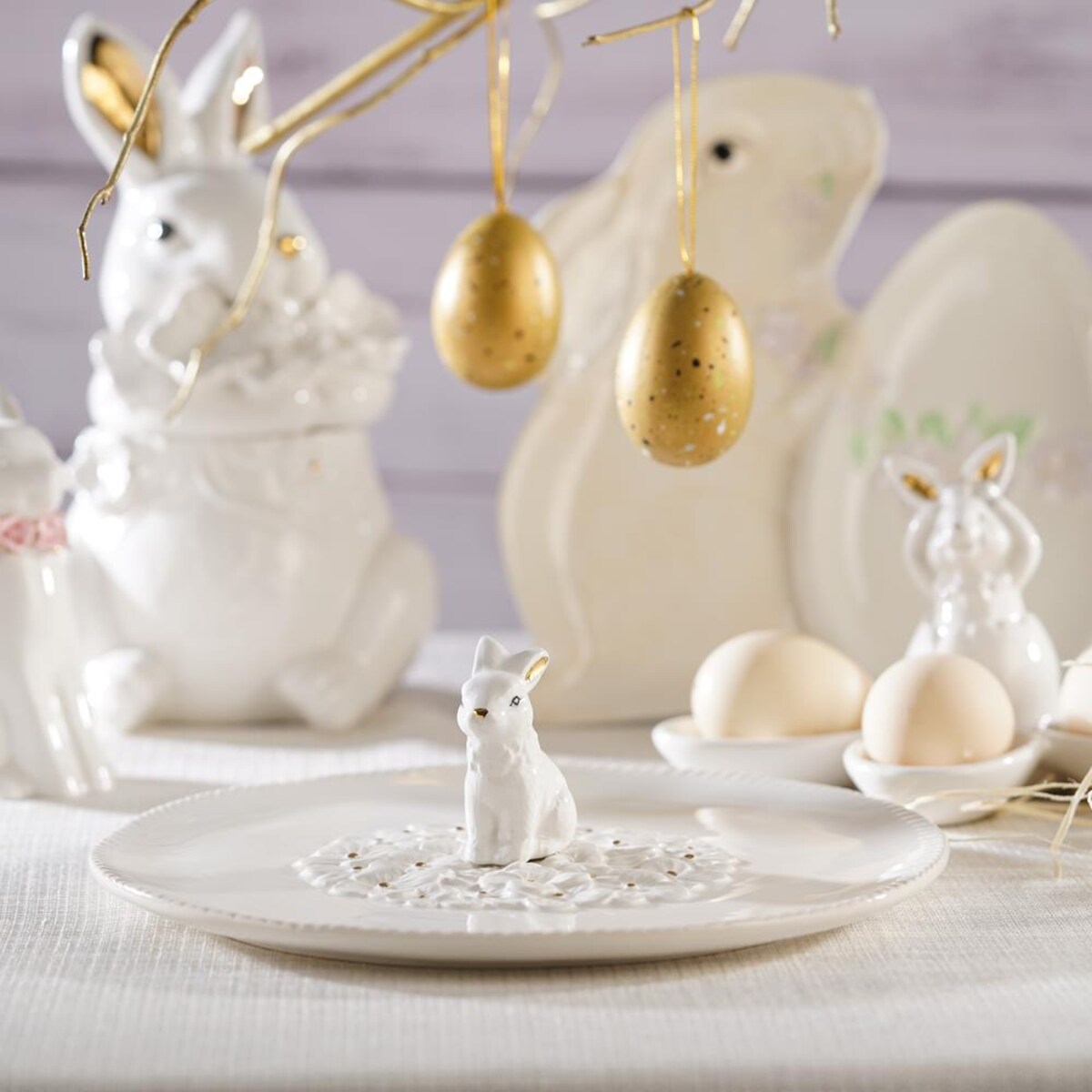 VILLA ITALIA Talerz wielkanocny z zajączkiem 24 cm BUNNY