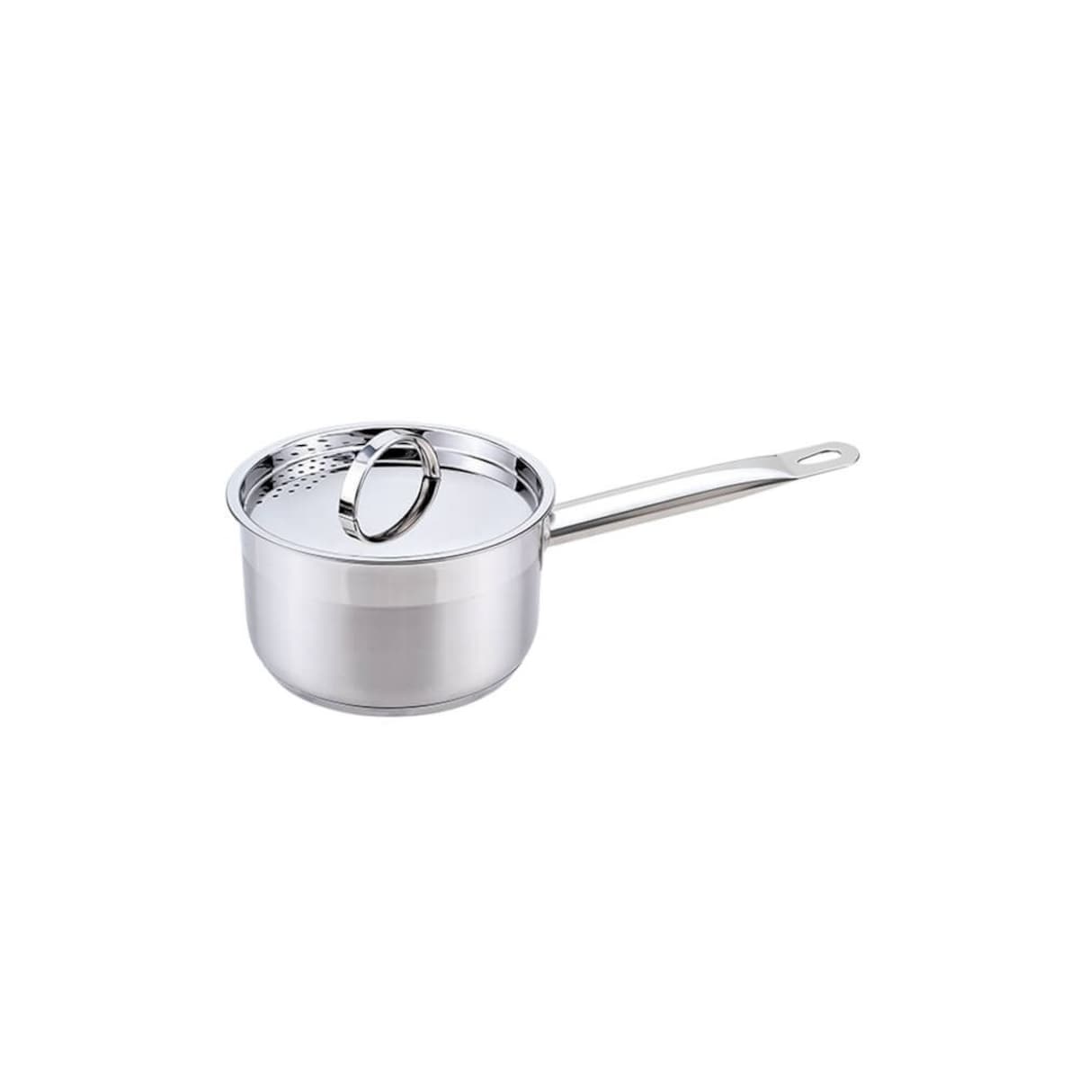 Rondel stalowy z pokrywką na indukcję gaz mały 14cm 0.75L MAESTRO