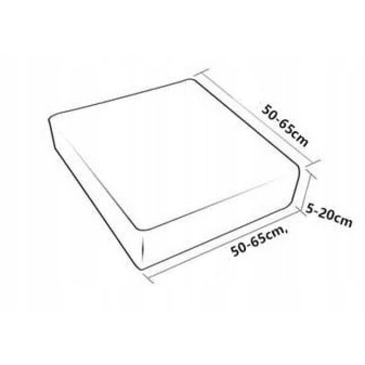 POKROWIEC NA KANAPĘ SIEDZISKO JASNY SZARY WELUR 135-165 [22SL3]