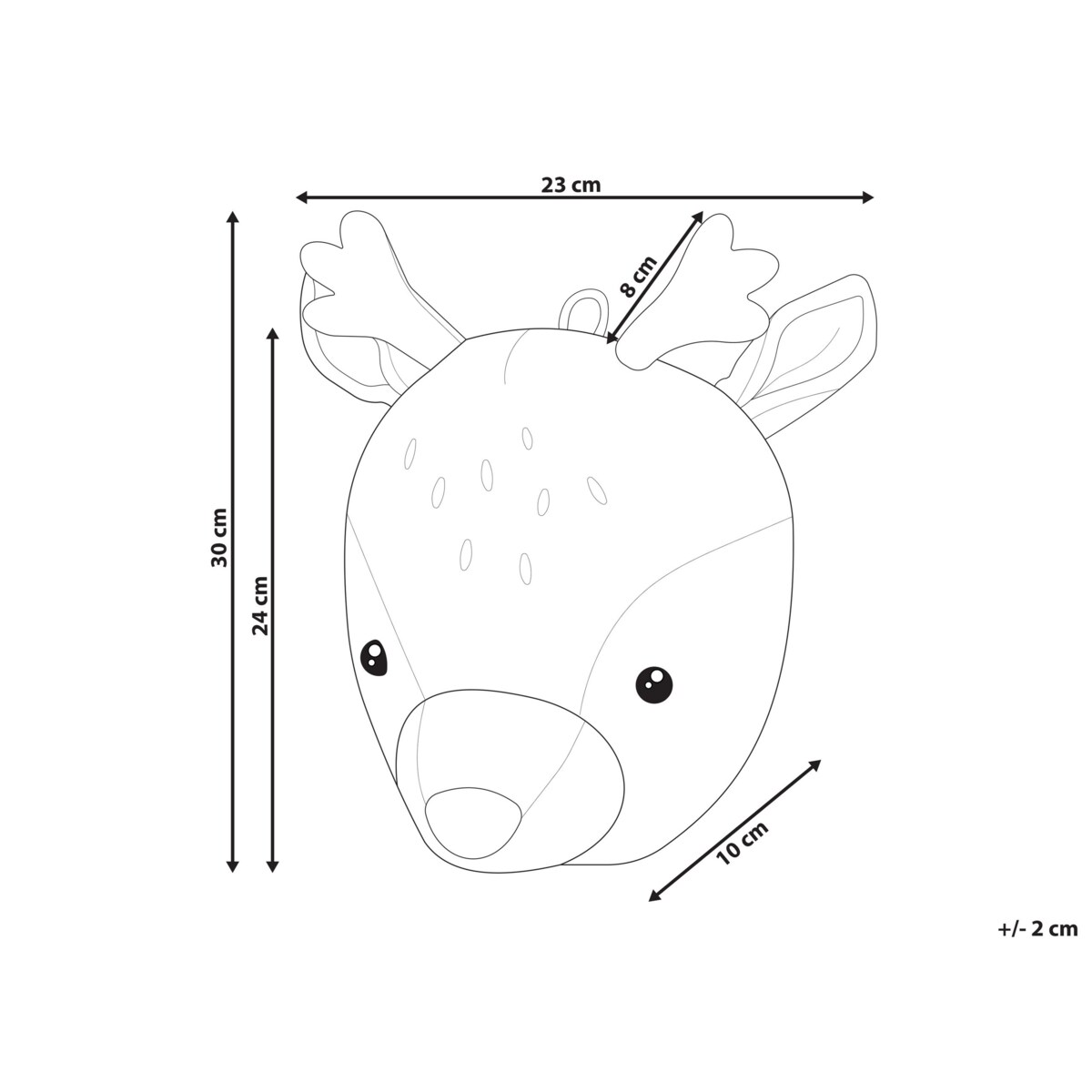 Pluszowa dekoracja ścienna jelonek beżowa BAMBI