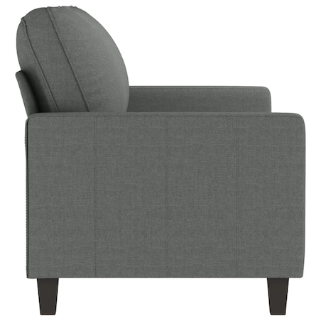 vidaXL Sofa 2-osobowa, ciemnoszara, 140 cm, tapicerowana tkaniną
