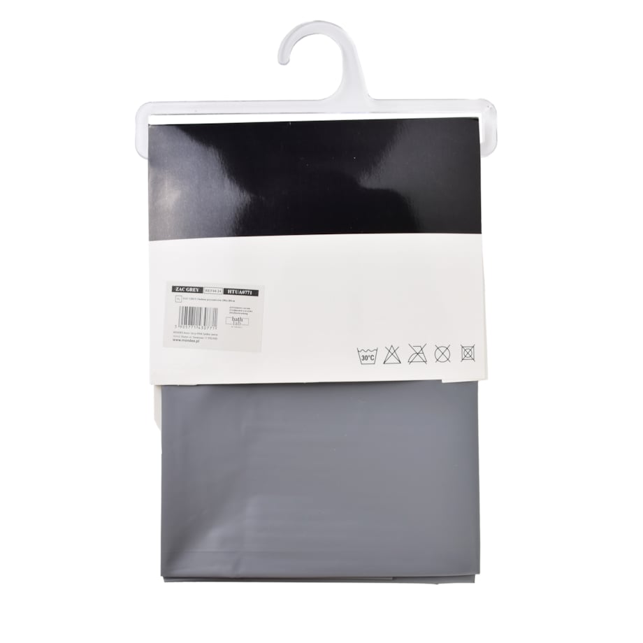 ZAC GREY Zasłona prysznicowa 180x180cm12 oczek