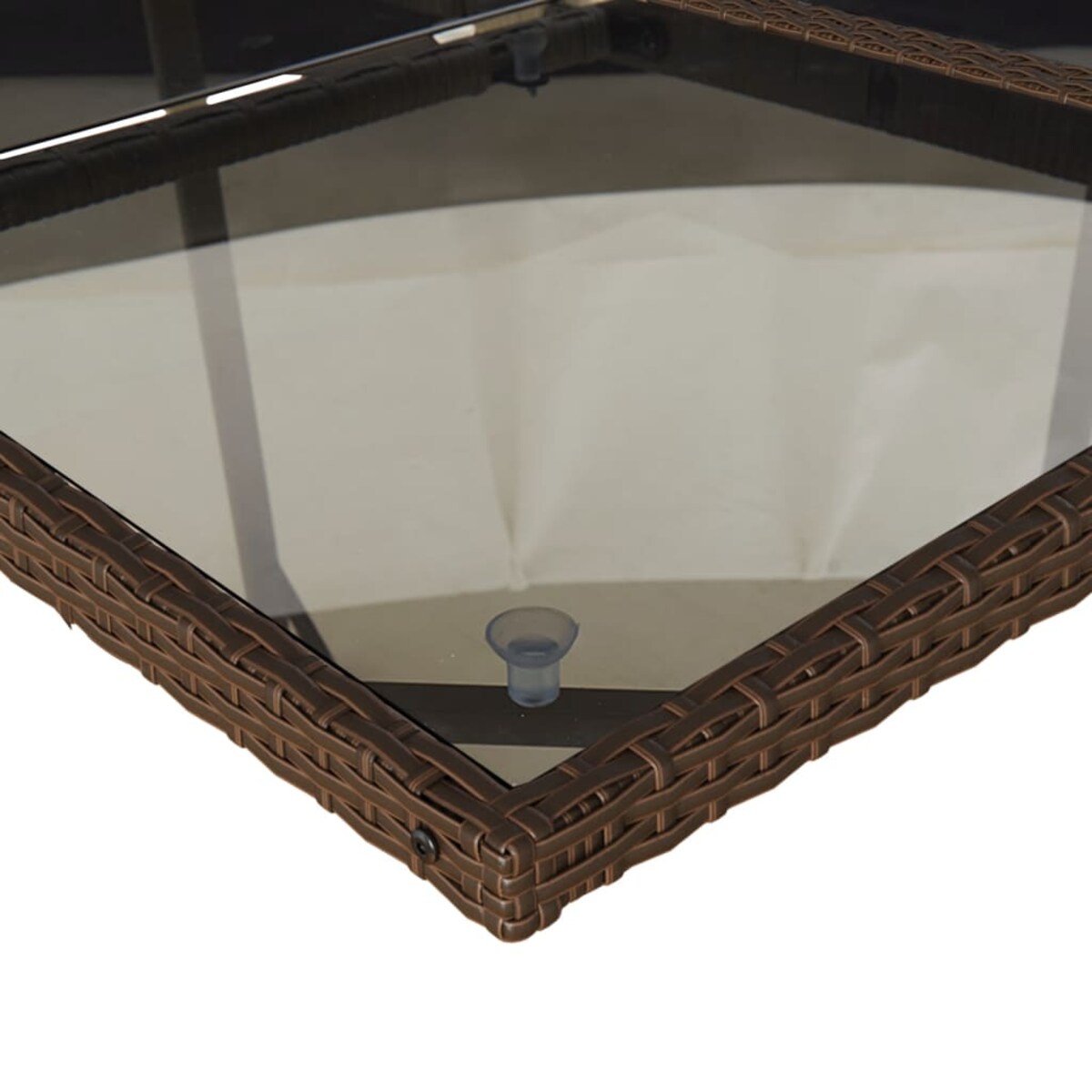 vidaXL 5-cz. zestaw mebli ogrodowych z poduszkami, brązowy, polirattan