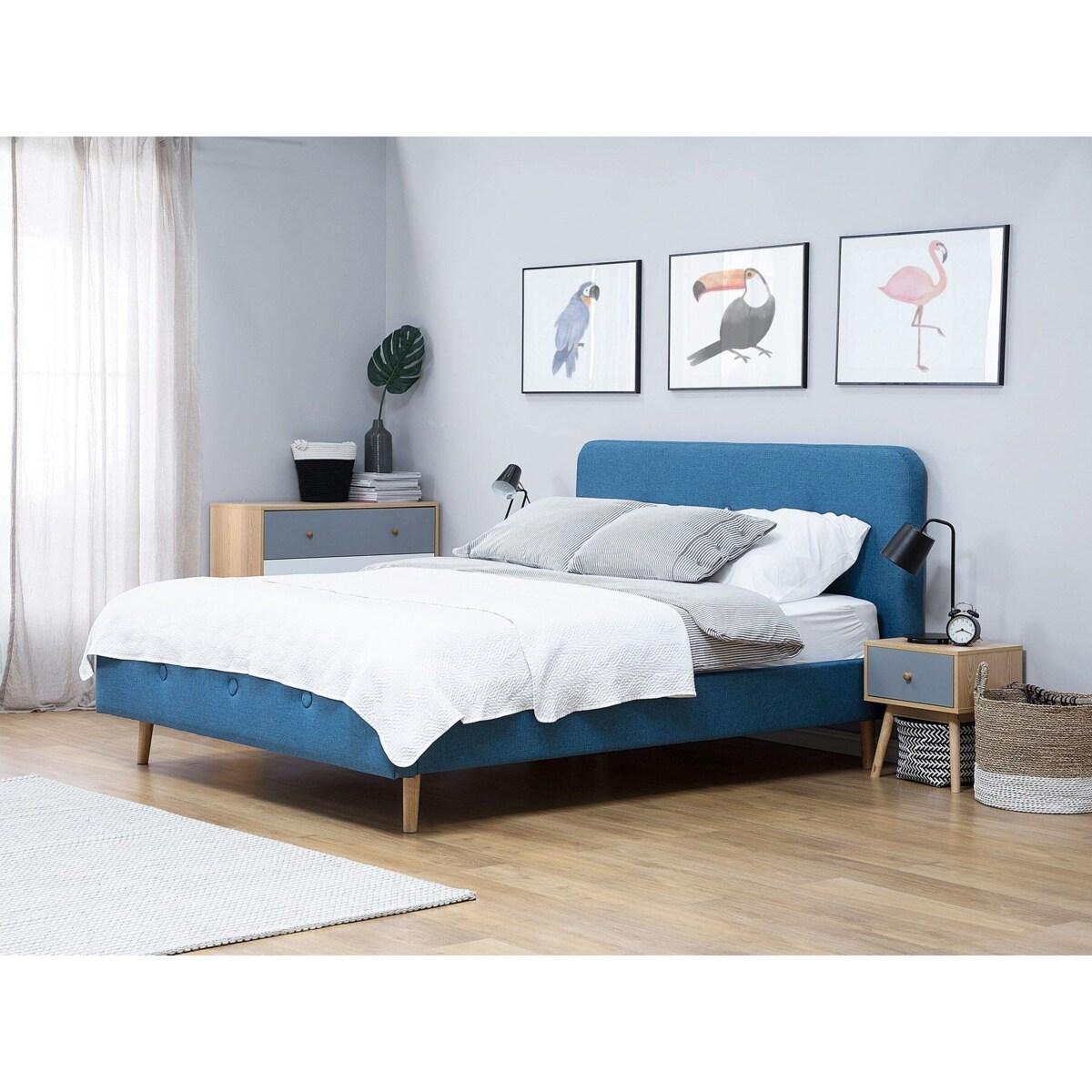 Materac piankowy zdejmowany pokrowiec 160 x 200 cm PEARL