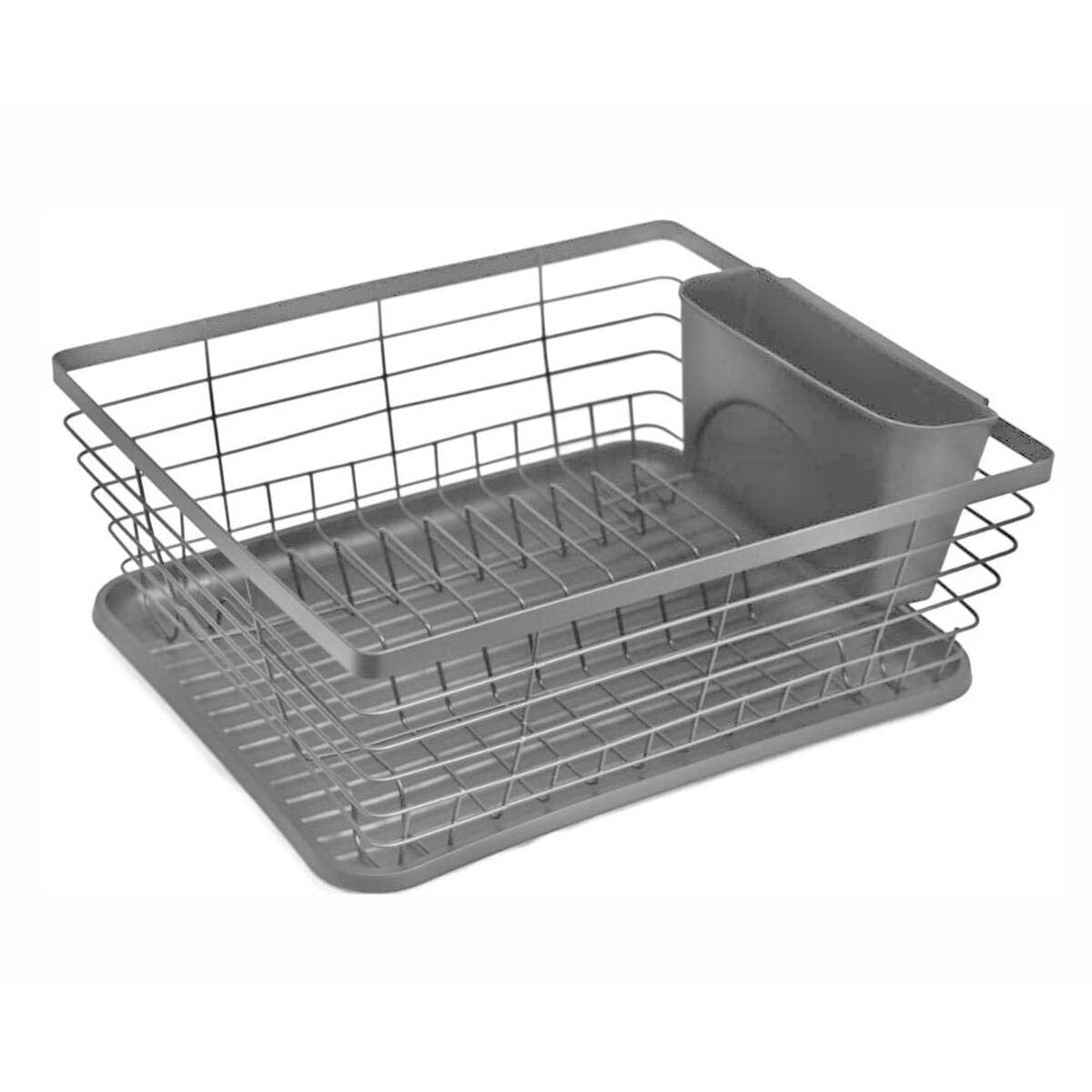 Suszarka do naczyń stojąca jednopoziomowa 36x30x14.5cm szara KINGHOFF
