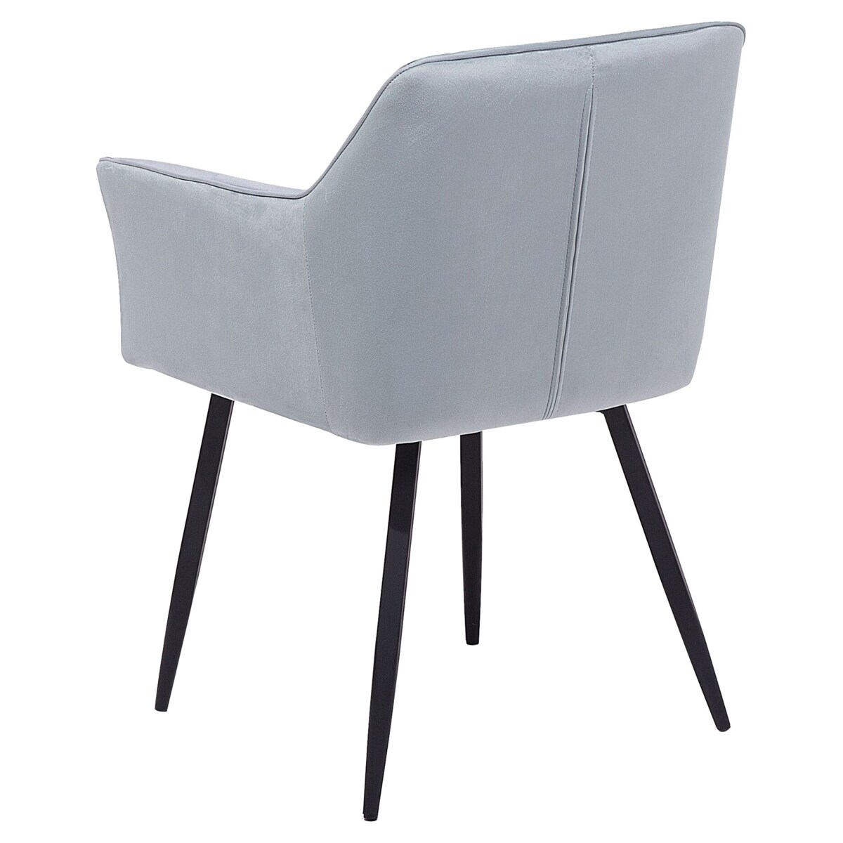 Zestaw 2 krzeseł do jadalni welurowy szary JASMIN