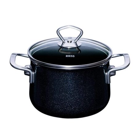 Black Magic Czarny Zestaw 4 Garnków Ceramicznych Z Pokrywkami I Patelnią