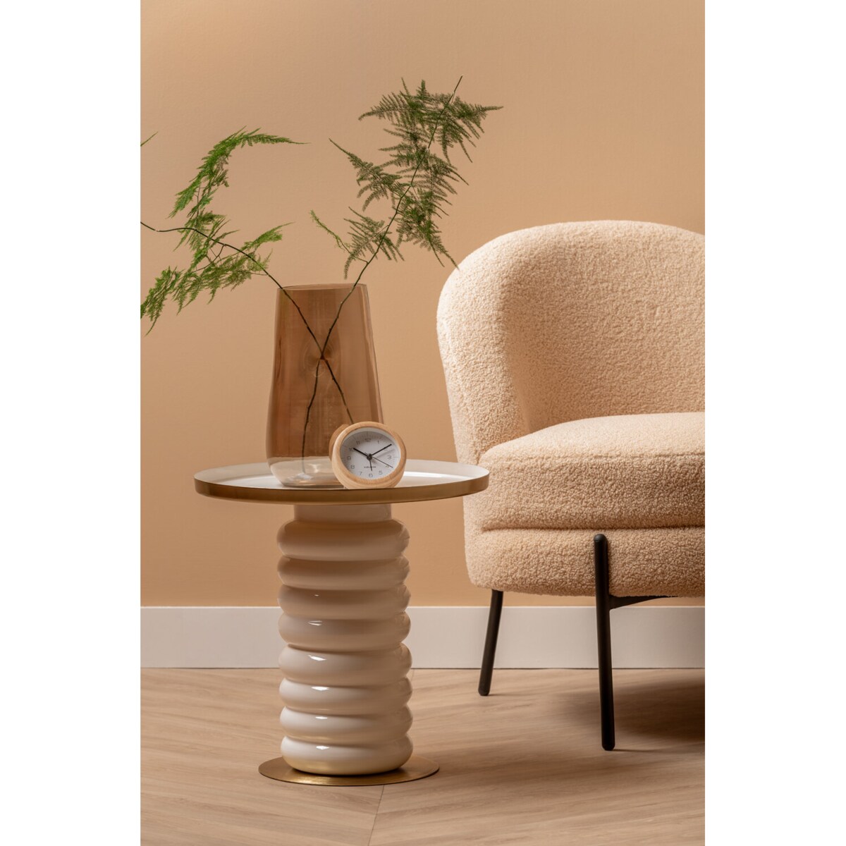 Budzik z bambusową obudową NEAT, Ø 10 cm