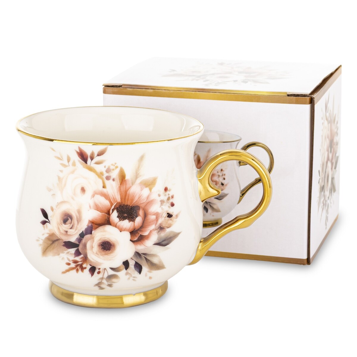 Kubek porcelanowy baryłka 430 ml z pudełkiem 9x13,5x10 cm BALERO
