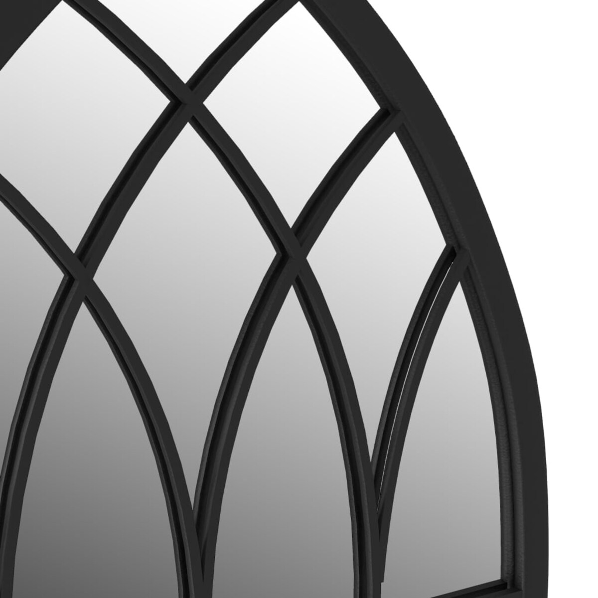 vidaXL Lustro do wnętrz, czarne, 70x30 cm, żelazne