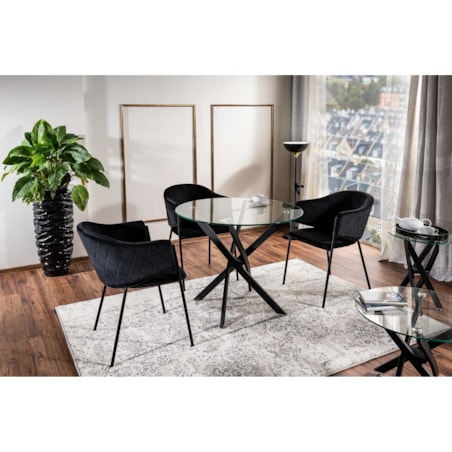 Stół okrągły AGIS 90x90 czarny