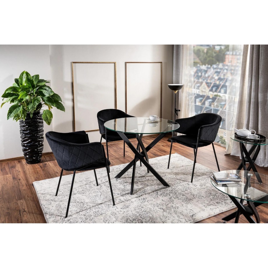 Stół okrągły AGIS 90x90 czarny