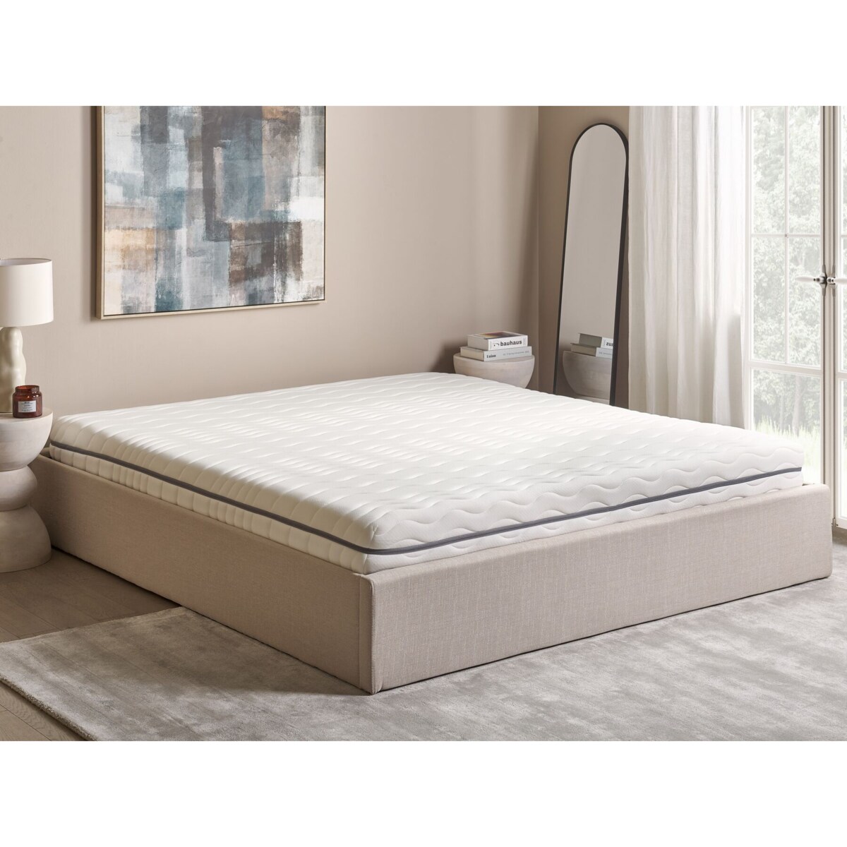 Materac piankowy zdejmowany pokrowiec 180 x 200 cm JOLLY