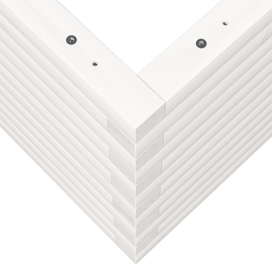 vidaXL Donica ogrodowa, biała, 110x40x45,5 cm, lite drewno sosnowe