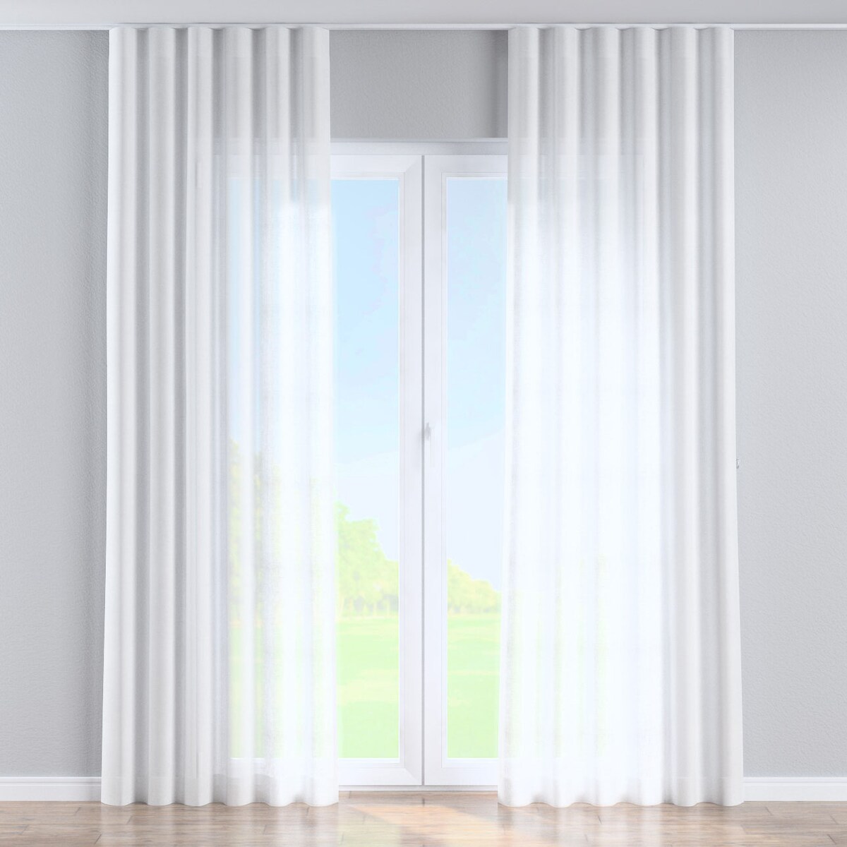 Zasłona na taśmie wave 130x245 prześwitujący ecru