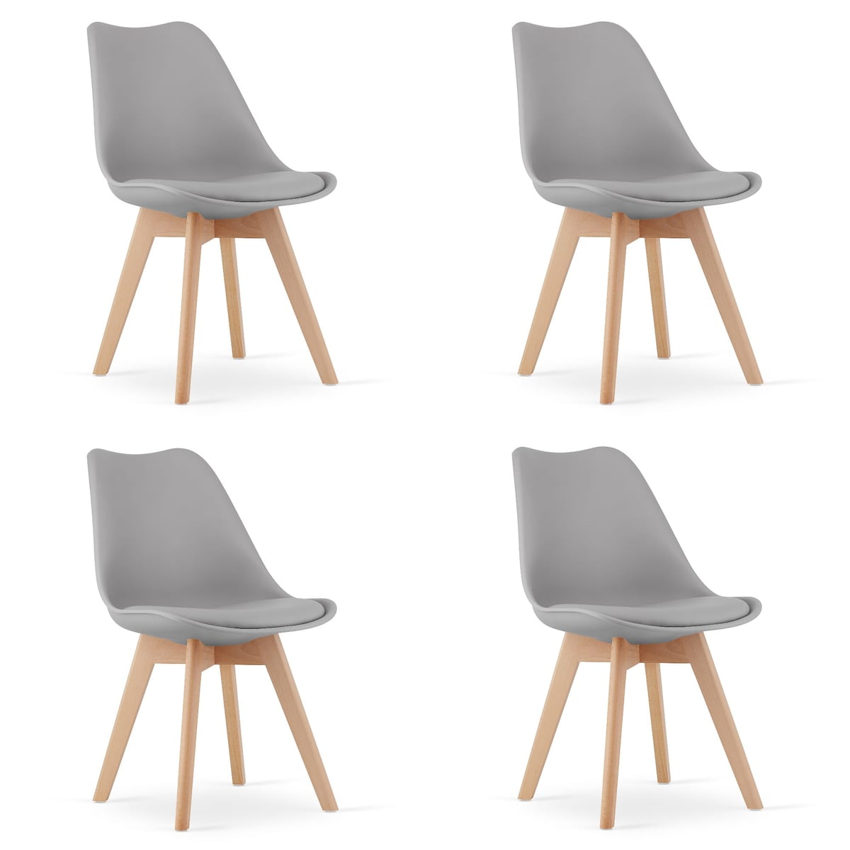 Krzesło Do Jadalni Kuchni Salonu Mark Szare X 4