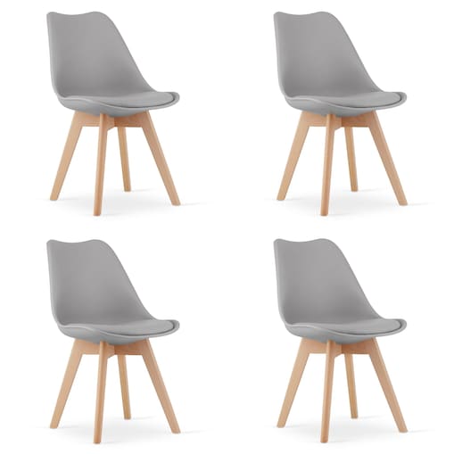 Krzesło Do Jadalni Kuchni Salonu Mark Szare X 4