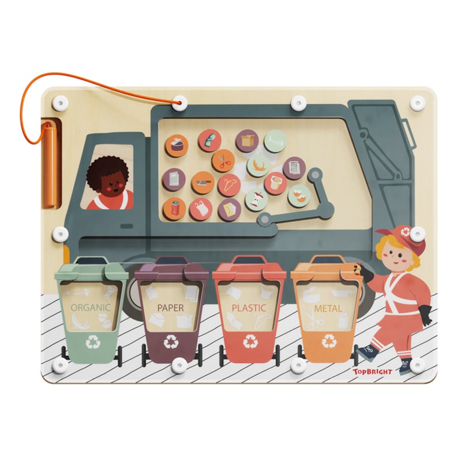 Zabawka edukacyjna Naucz się segregować śmieci – układanka magnetyczna 36 mies.+ Top Bright
