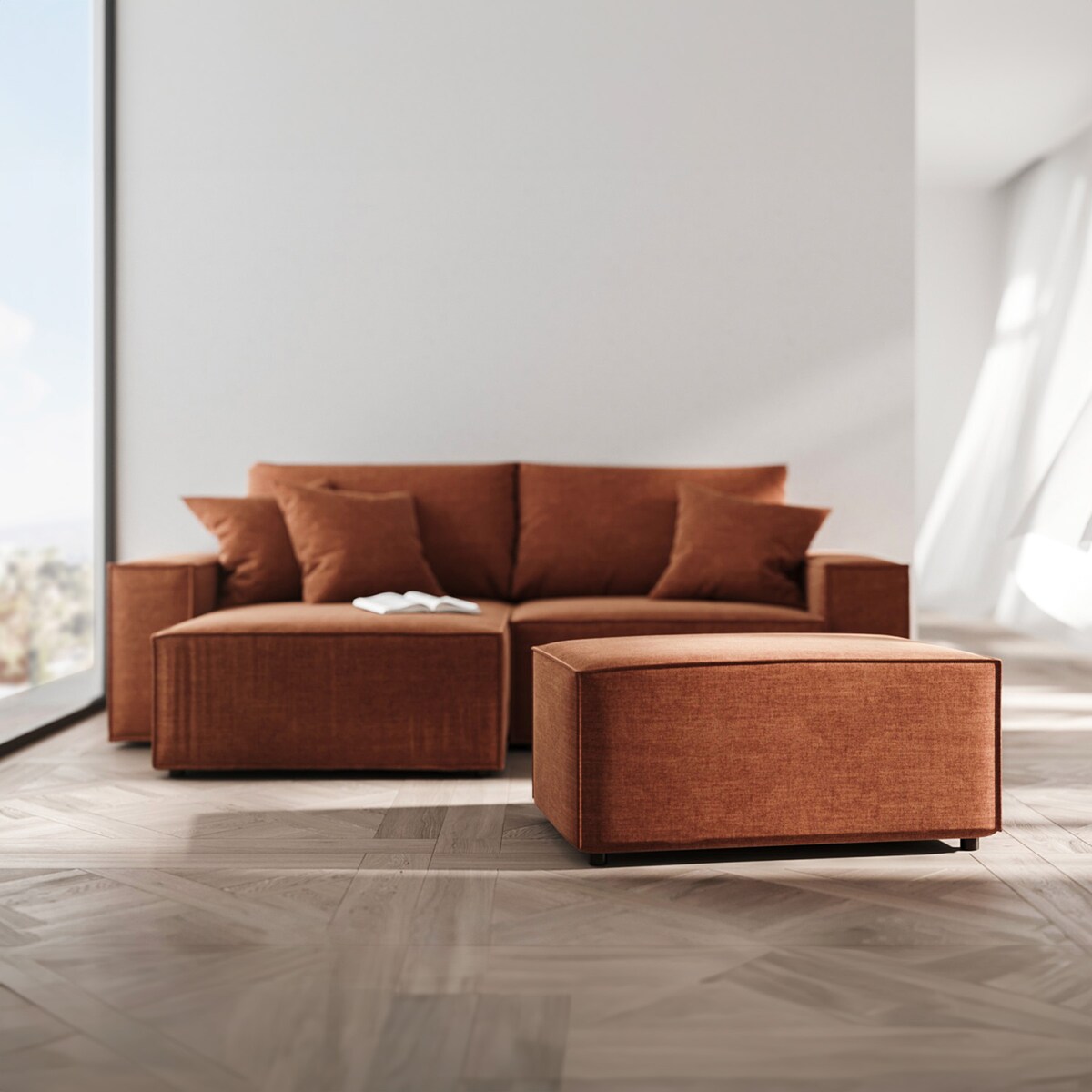 Melow Puf - pomarańczowy