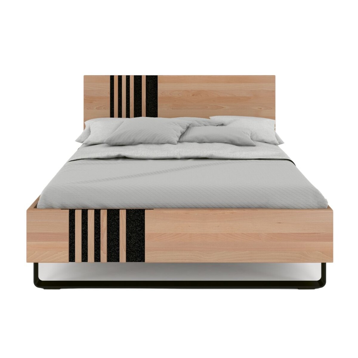 Łóżko drewniane buk jednolity Visby KIELCE / 160x200 cm, kolor naturalny