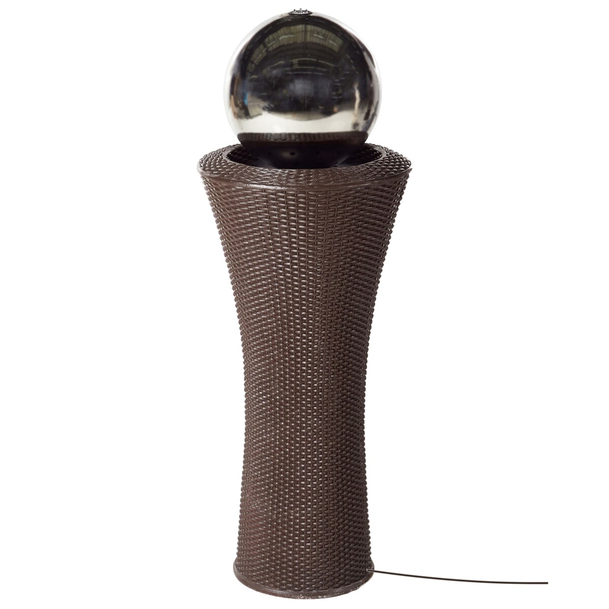 Fontanna ogrodowa z LED brązowa ZENYATTA