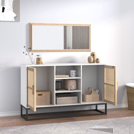 vidaXL Szafka, biała, 105x30x65 cm, materiał drewnopochodny