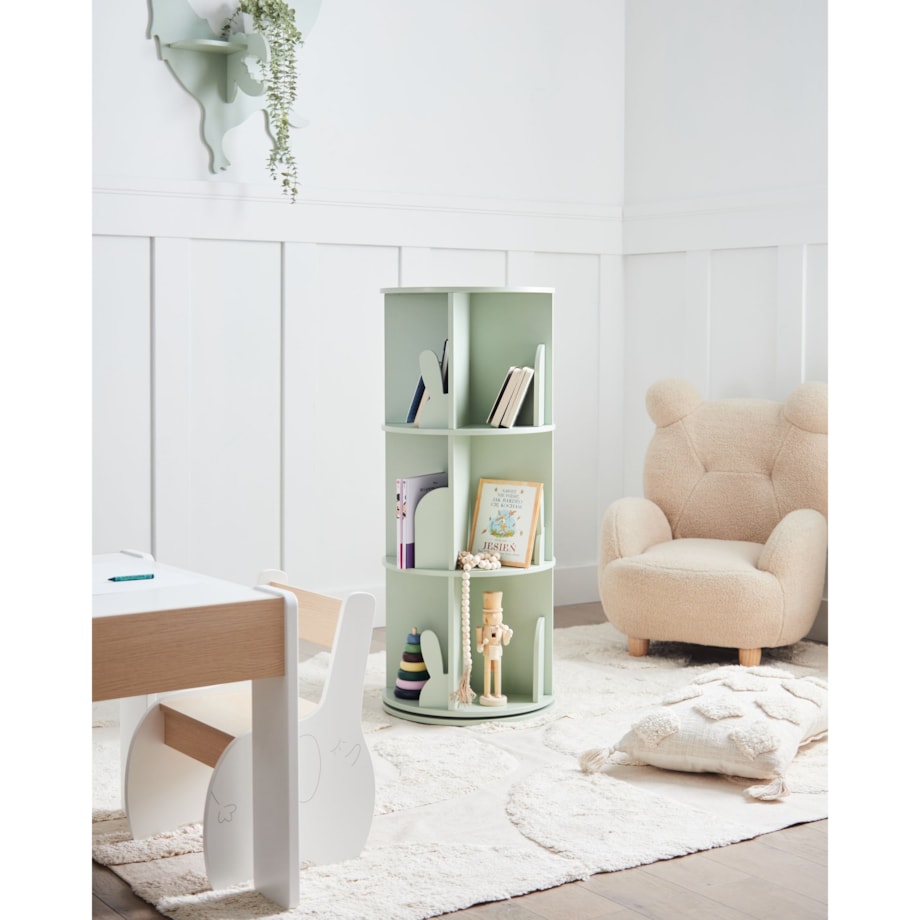 Obrotowy regał CANEY 94 cm Jasnozielony