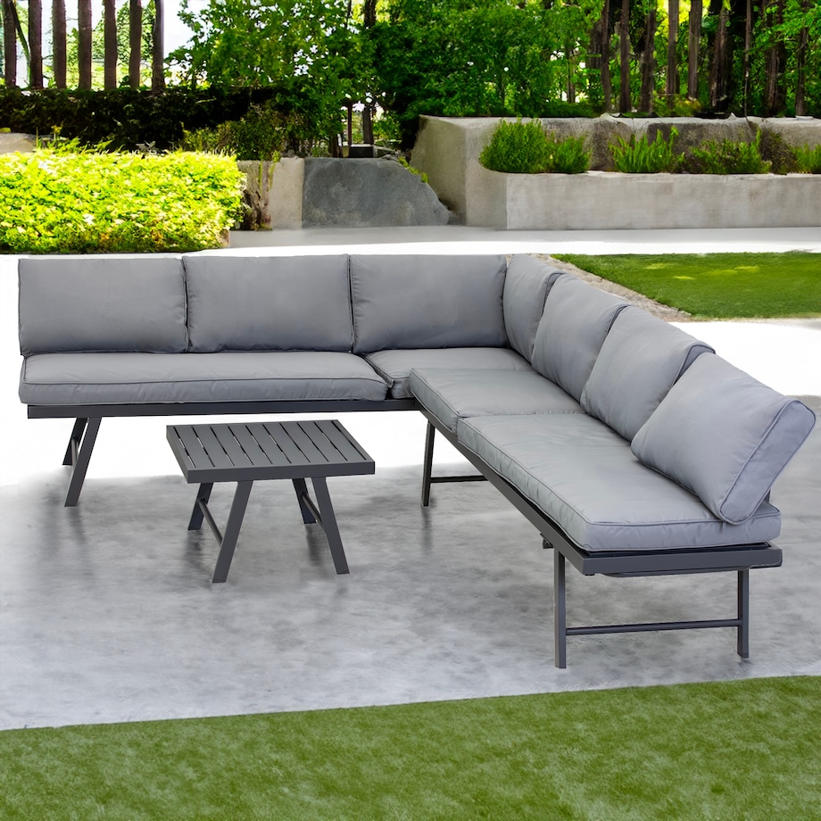 ZESTAW MEBLI OGRODOWYCH narożnik sofa stolik komplet NA OGRÓD TARAS leżanka