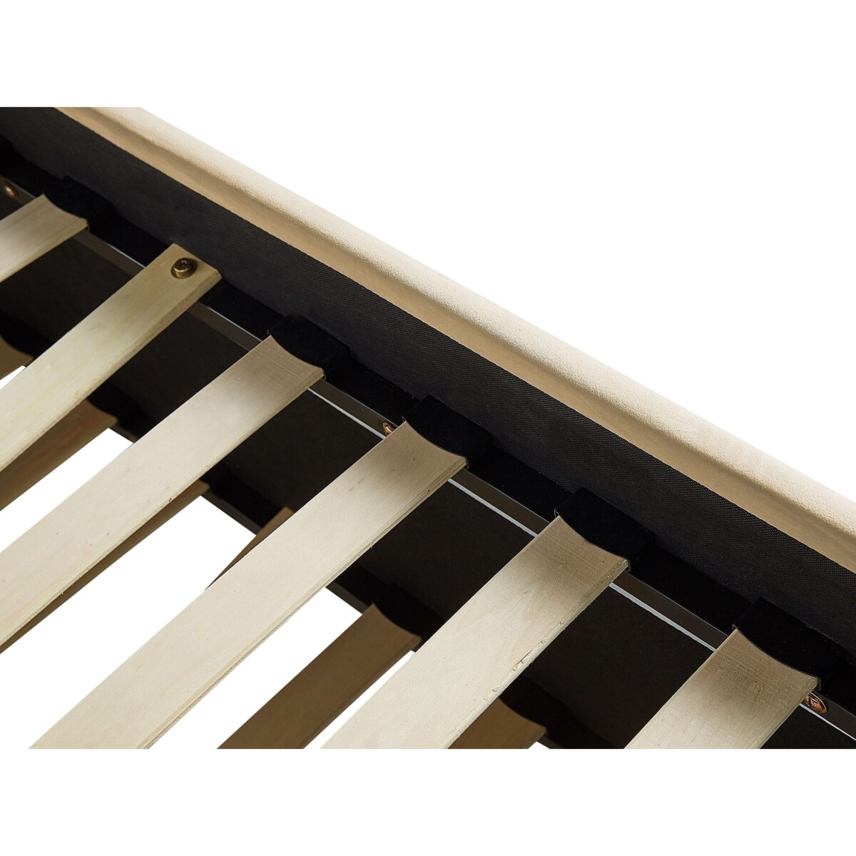 Łóżko wysuwane welurowe 90 x 200 cm beżowe TROYES