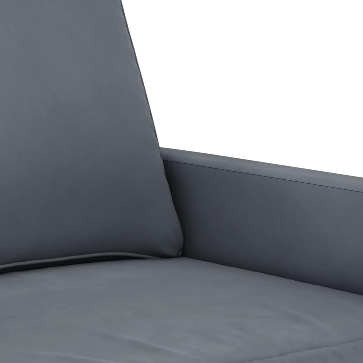 vidaXL Sofa 2-osobowa, ciemnoszary, 120 cm, tapicerowana aksamitem