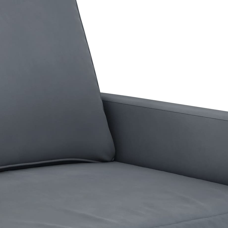 vidaXL Sofa 2-osobowa, ciemnoszary, 120 cm, tapicerowana aksamitem
