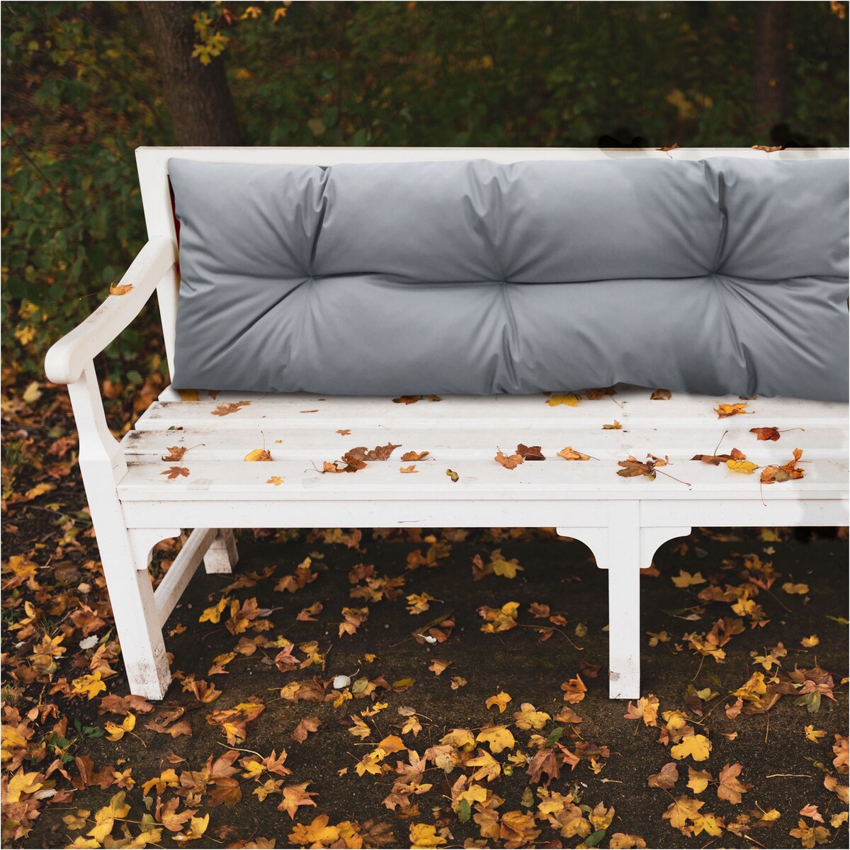 Poduszka Ogrodowa Na Huśtawkę Ławkę 120X40 Cm Na Meble Palety Wodoodporna Szara