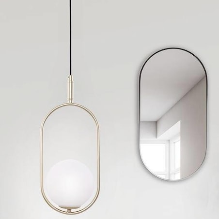 Wisząca LAMPA modernistyczna CORDEL 31-73457 Candellux metalowa OPRAWA zwis szklana kula ball mosiężna biała