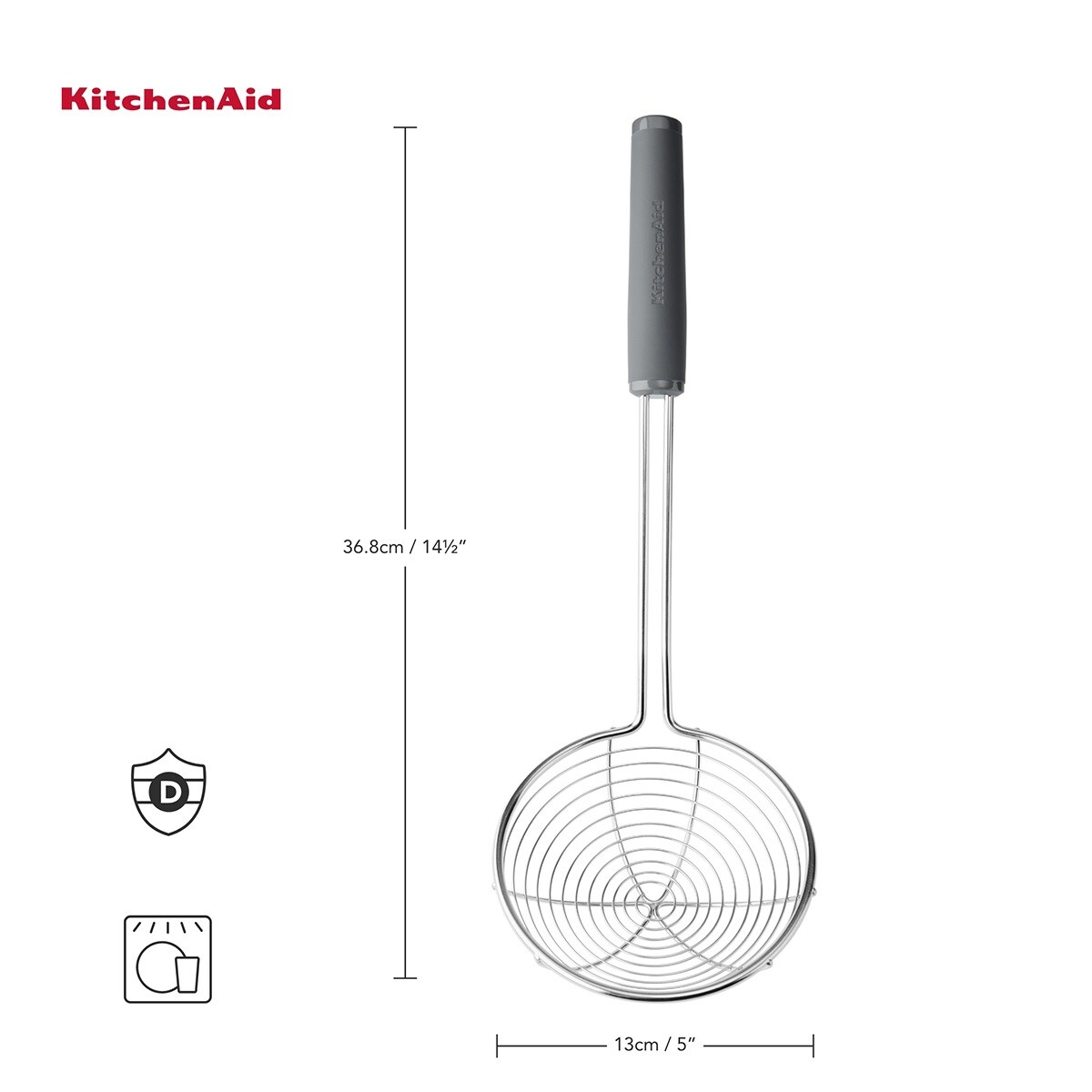 KitchenAid chiński cedzak CORELINE Charcoal Grey