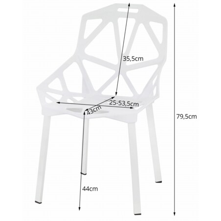 Krzesło Do Jadalni Kuchni Salonu Essen - Czarne X 2