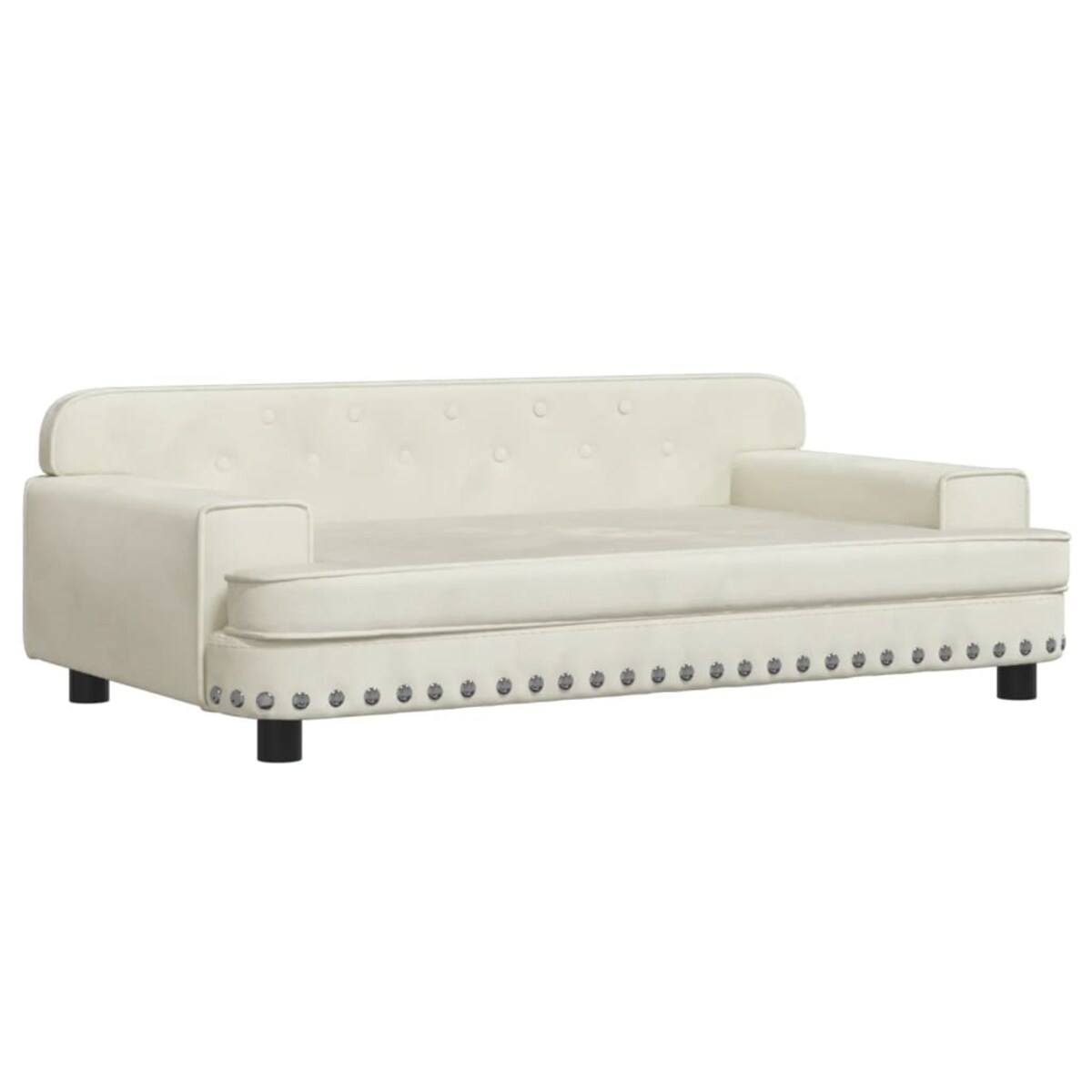 vidaXL Sofa dla dzieci, kremowa, 90x53x30 cm, aksamit