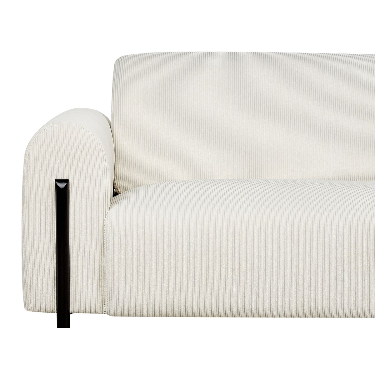 Sofa 3-osobowa sztruksowa biała ASKIM