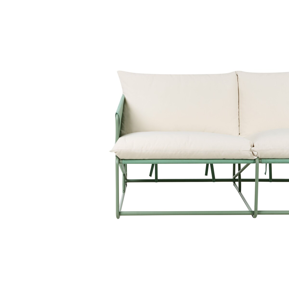 Sofa ogrodowa dla 2 osób PONTE Metal Zielony